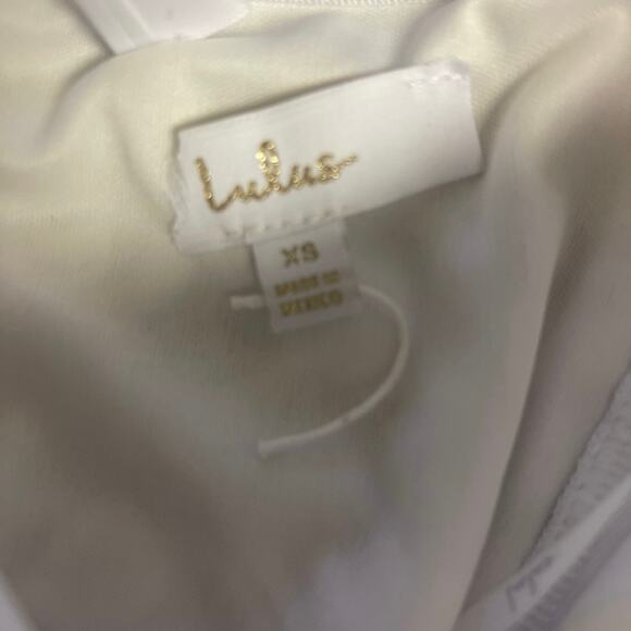 LULU'S XS Passionate Charisma White Lace Strapless Mermaid Bridal Maxi Dress 0B1 - Picture 8 of 9